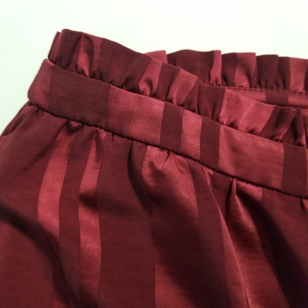 Lulu's Two Step Burgundy Striped Wide Leg Pants - Picture 6 of 13